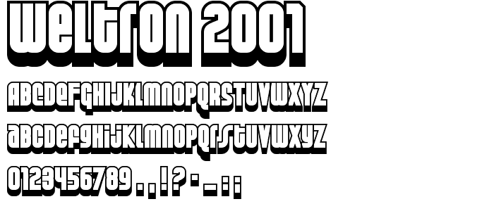 Weltron 2001 font